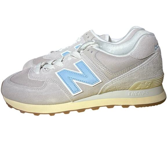 New Balance 574 Sneaker, gray with blue NEW size 8 - Picture 4 of 6